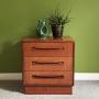 G Plan Fresco Teak 3 Drawer Chest /Bedside Cabinet