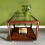 G Plan Solid Teak & Glass Cube Coffee Table