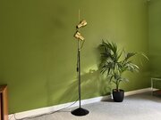 Gold And Black Maclamp Dual Spotlight Floor Lamp