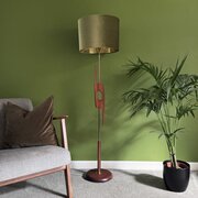 Iconic 1960s Teak And Brass Standard Lamp