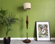 Iconic 1960s Teak And Brass Standard Lamp