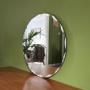 Large Circular Wall Mirror with Fluted Edge
