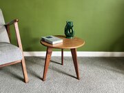 Light Oak 3 Legged  Tripod Round Side Table