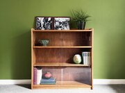 Light Oak Glazed Bookcase / Display Cabinet