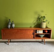 Mid Century Scandinavian Slimline Teak Sideboard