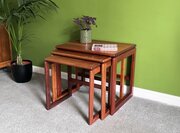 Mid Century Teak Nest Of 3 Tables | 1970s Vintage 