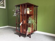 Mid Century Teak Revolving Bookcase / Carousel