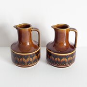 Pair Hornsea Heirloom Ceramic Oil / Vinegar Jugs