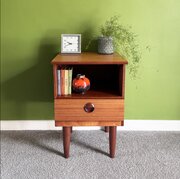 Schreiber Teak Bedside Cabinet  Nightstand 1960s