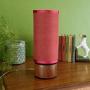 Small Teak Table Lamp Original Shade
