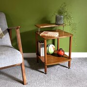 Teak & Brass 3-Tier Occasional / End Table, 1960s 