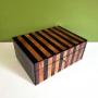 Victorian Rosewood / Satinwood Striped Wooden Box