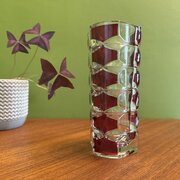 Vintage Luminarc Windsor Rubis Glass Vase 