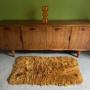 Vintage Rya Rug in Orange, Gold & Brown