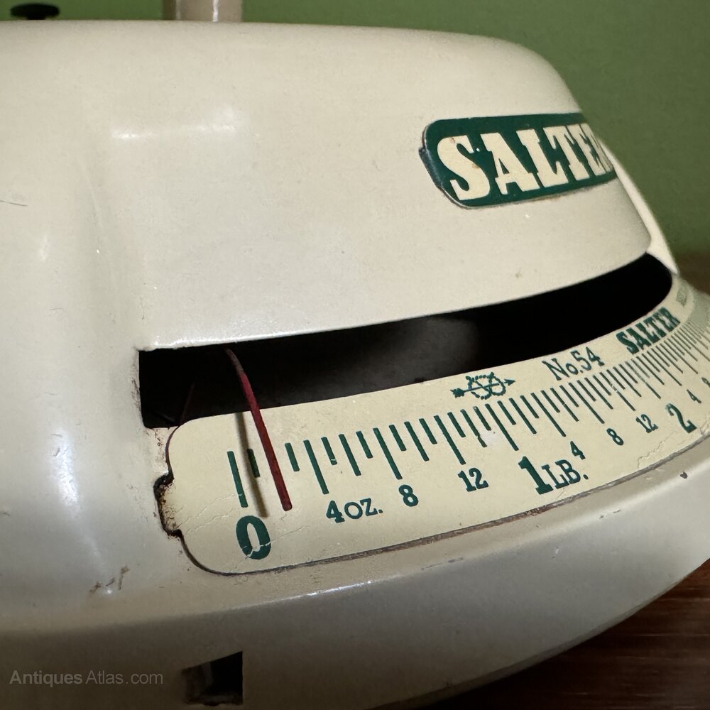 Antiques Atlas - Vintage Salter Enamel Kitchen Weighing Scales