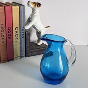 Whitefriars Kingfisher Blue Hand-Blown Glass Jug 