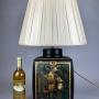 A Fine & Large Cilbert Toleware Tea Canister Lamp