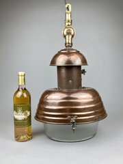 Industrial Salvage 1930s Copper Pendant Lamp