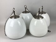 Large Opalescent Milk Glass Chapel Pendant Lights