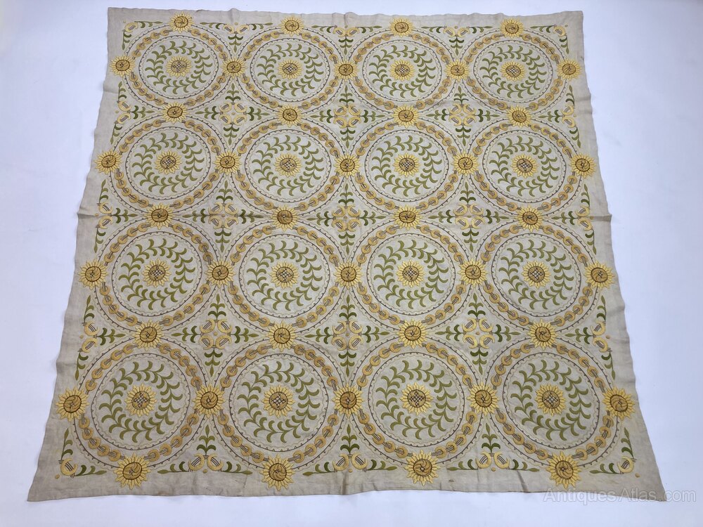 Antiques Atlas Vintage Arts & Crafts Textile Embroidery Bedspread