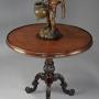 18thc Style Mahogany Leather Top Tripod Table