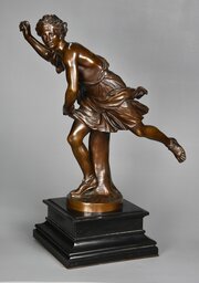 19thc Barbedienne Bronze Figure Of ‘Hippomenes’