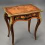 19thc French style Kingwood inlaid centre table