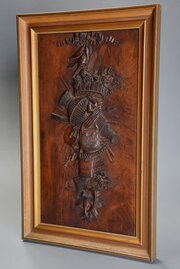 19thc Exhibition Quality Fruitwood Trophy Carving