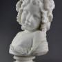 19thc marble bust of a young girl signed ‘Houdon’