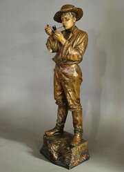 Bronzed Slip Cast Gaucho Figure By Goldscheider Circa 1907.