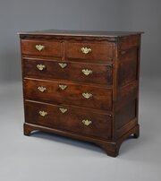 Early 18thc Provincial Oak Chest Of Drawers