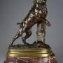 Fine 19thc French bronze Boxer dog by Lecourtier