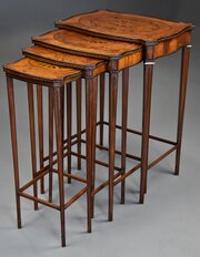 Fine Quality Edwardian Quartetto Inlaid Tables