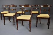 Fine Set Of Six Regency Rosewood Dining Chairs 