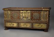 Highly Decorative 19thc Zanzibar Traders Chest