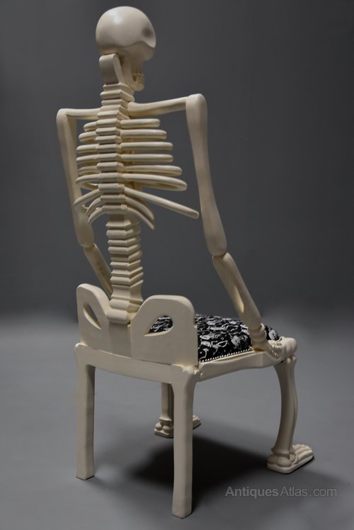 Antiques Atlas - Highly Decorative Carved & Painted Skeleton Chair