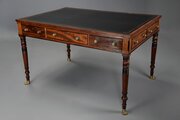 Large Early 19thc Regency Six Drawer Writing Table