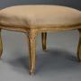 Large mid 19thc French carved giltwood stool