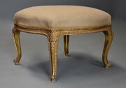 Large Mid 19thc French Carved Giltwood Stool