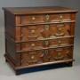 Late 17thc Oak Moulded Front Chest Of Drawers