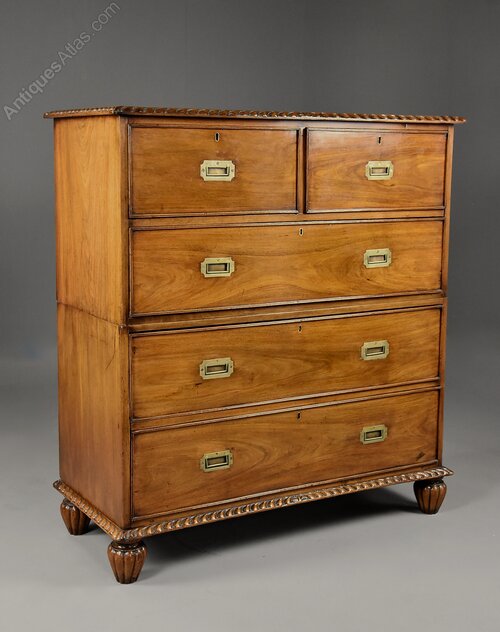 Late 19th Century Padouk Military Chest Of Drawers as304a2770 / LVS1520 ...