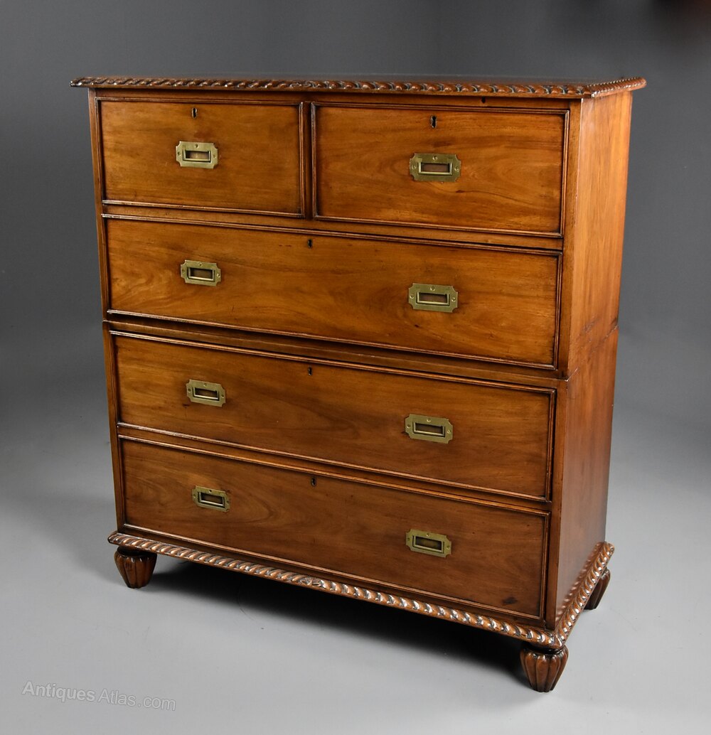 Late 19th Century Padouk Military Chest Of Drawers as304a2770 / LVS1520 ...