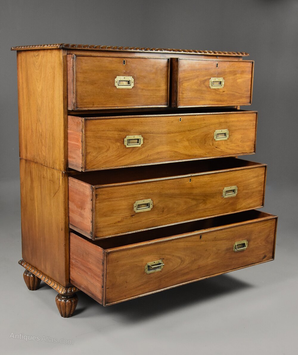 Late 19th Century Padouk Military Chest Of Drawers as304a2770 / LVS1520 ...