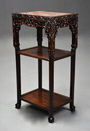 Late 19thc Chinese hardwood pot stand or table