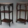 Late 19thc matched pair of Chinese pot stands