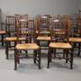 Matched Set Of Ten 19thc Ash Spindle Back Chairs