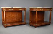 Pair of 19thc French Empire style console tables