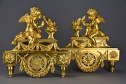 Pair Of Fine Louis XIV Style Ormolu Chenets