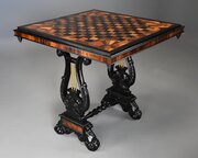 Rare 19thc Ceylonese Specimen Wood Games Table