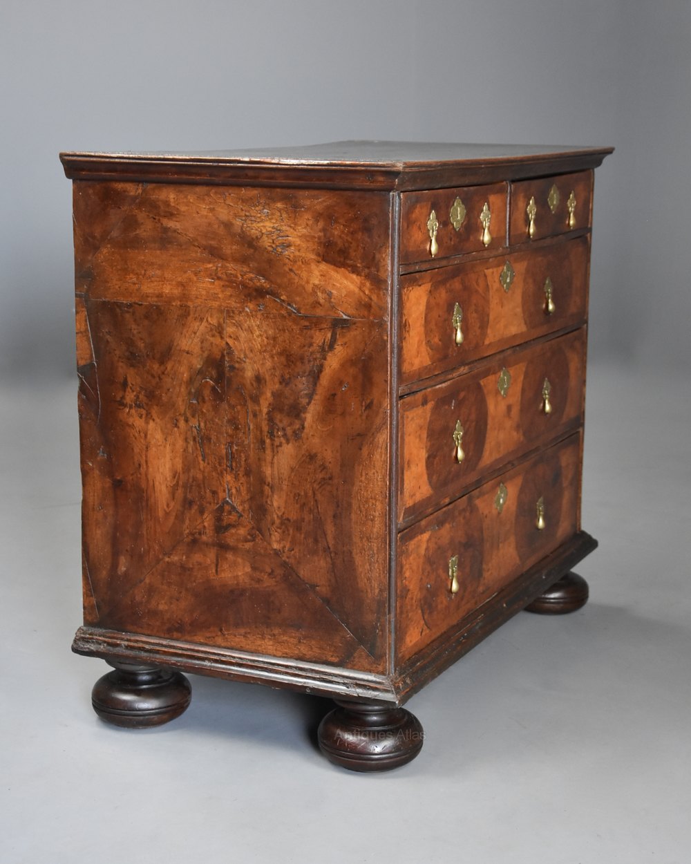 Rare William & Mary Yew & Walnut Chest Of Drawers Antiques Atlas